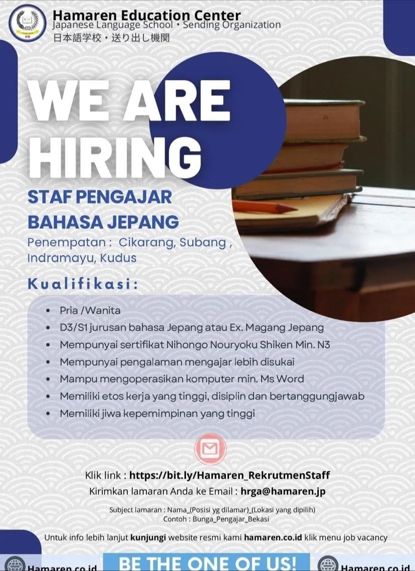 Lowongan Kerja Hamaren Education Center Subang
